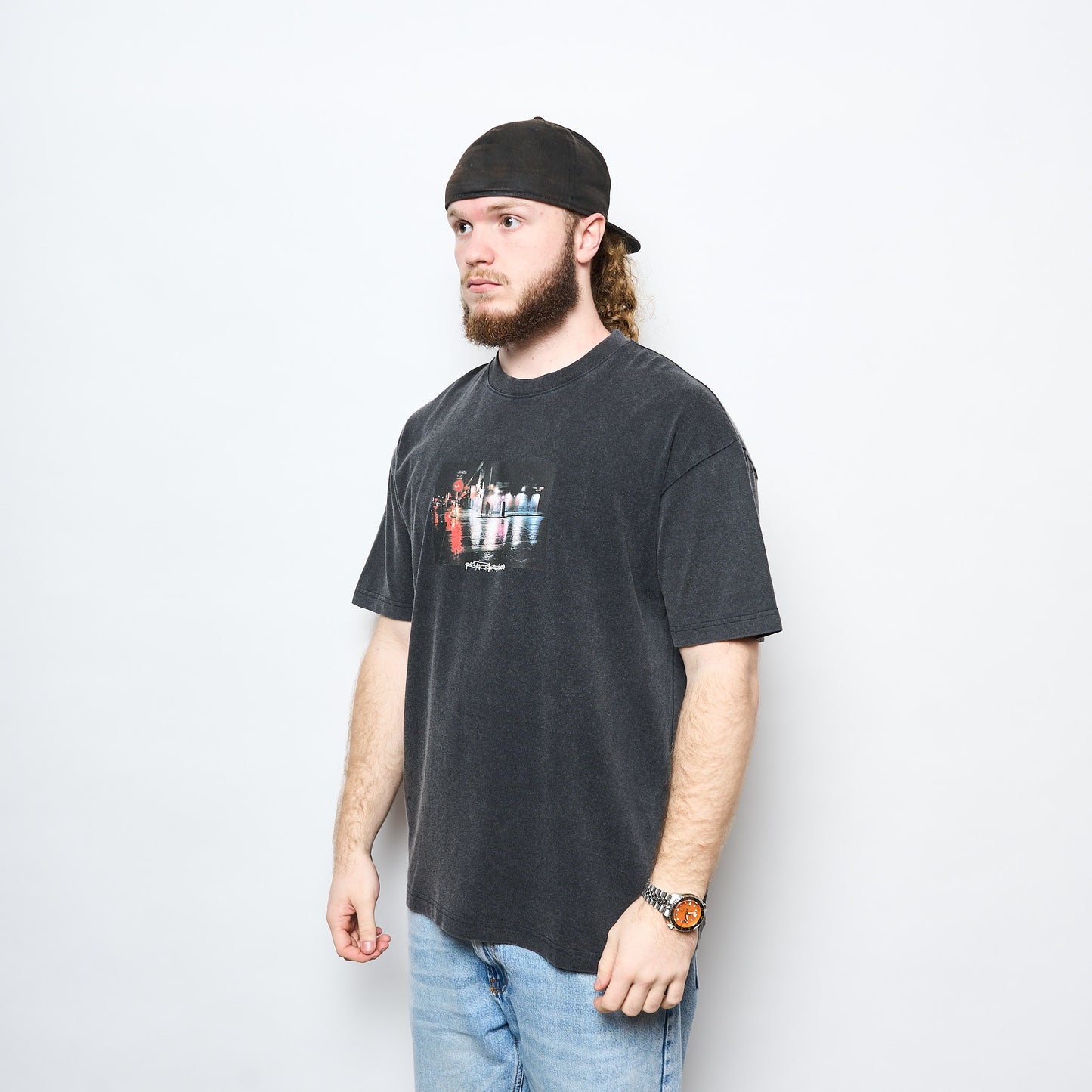 Polar Skate Co - Tee 5th ST/LA (Silver Black)