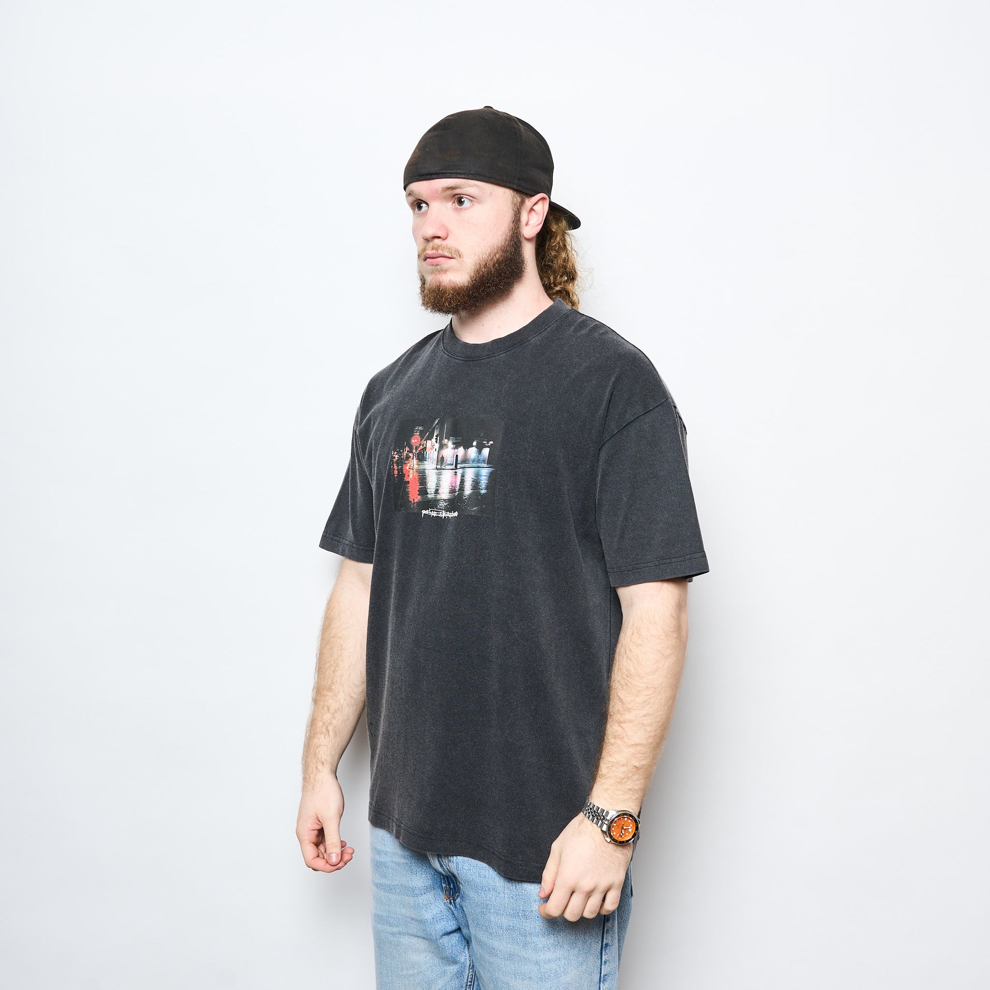 Polar Skate Co - Tee 5th ST/LA (Silver Black)