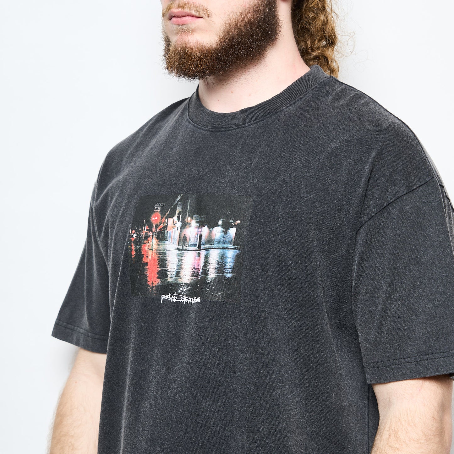 Polar Skate Co - Tee 5th ST/LA (Silver Black)