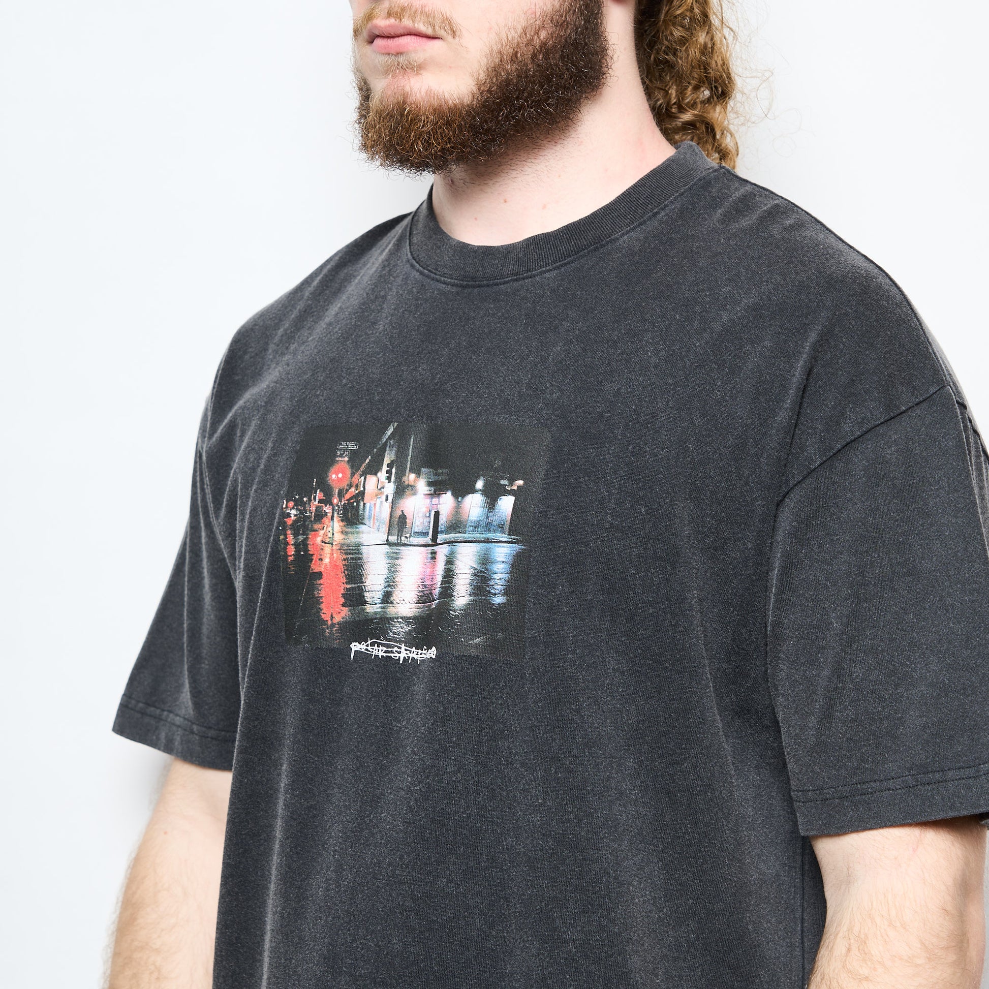 Polar Skate Co - Tee 5th ST/LA (Silver Black)