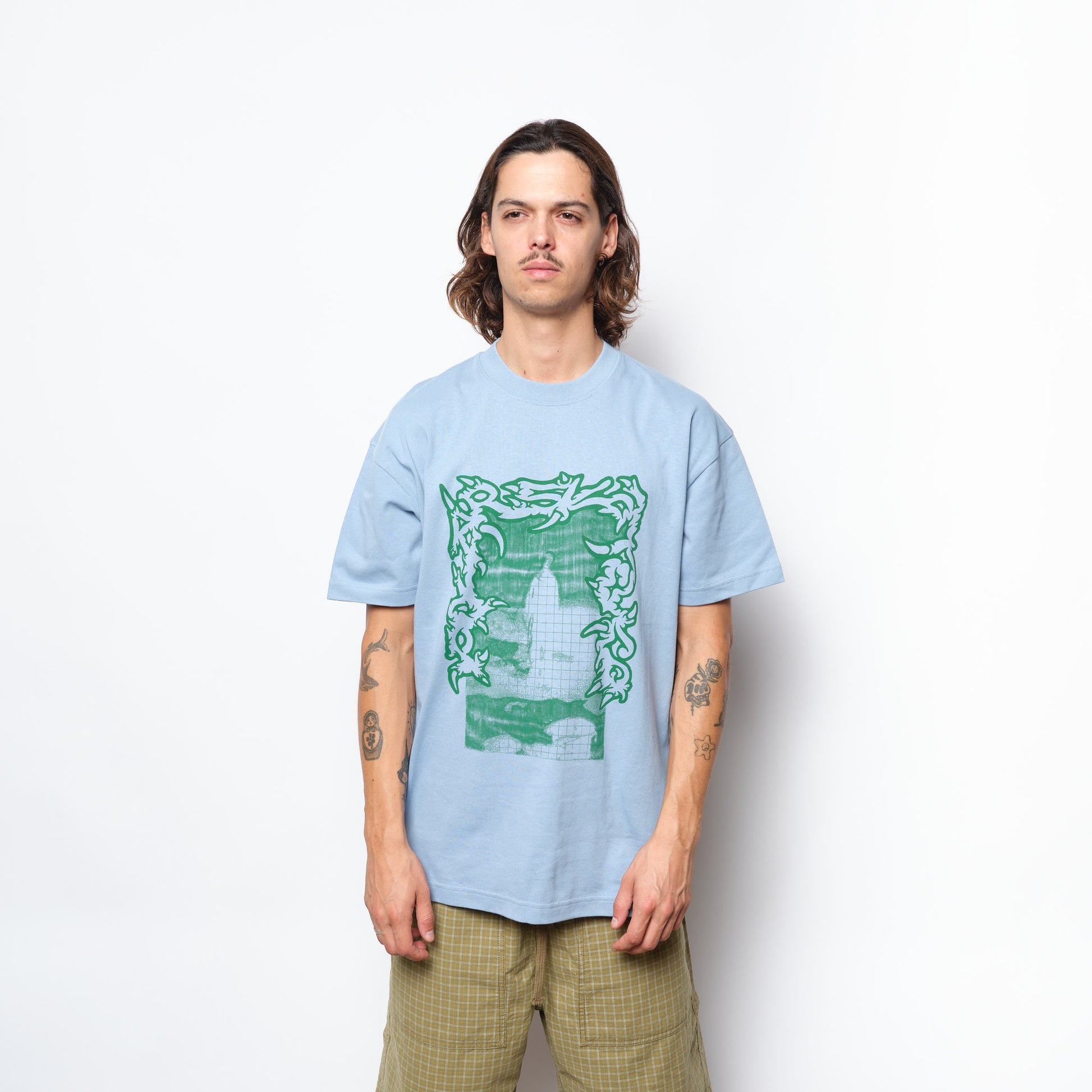 Polar Skate Co - Tee | Passing Resemblance (Dove Blue)