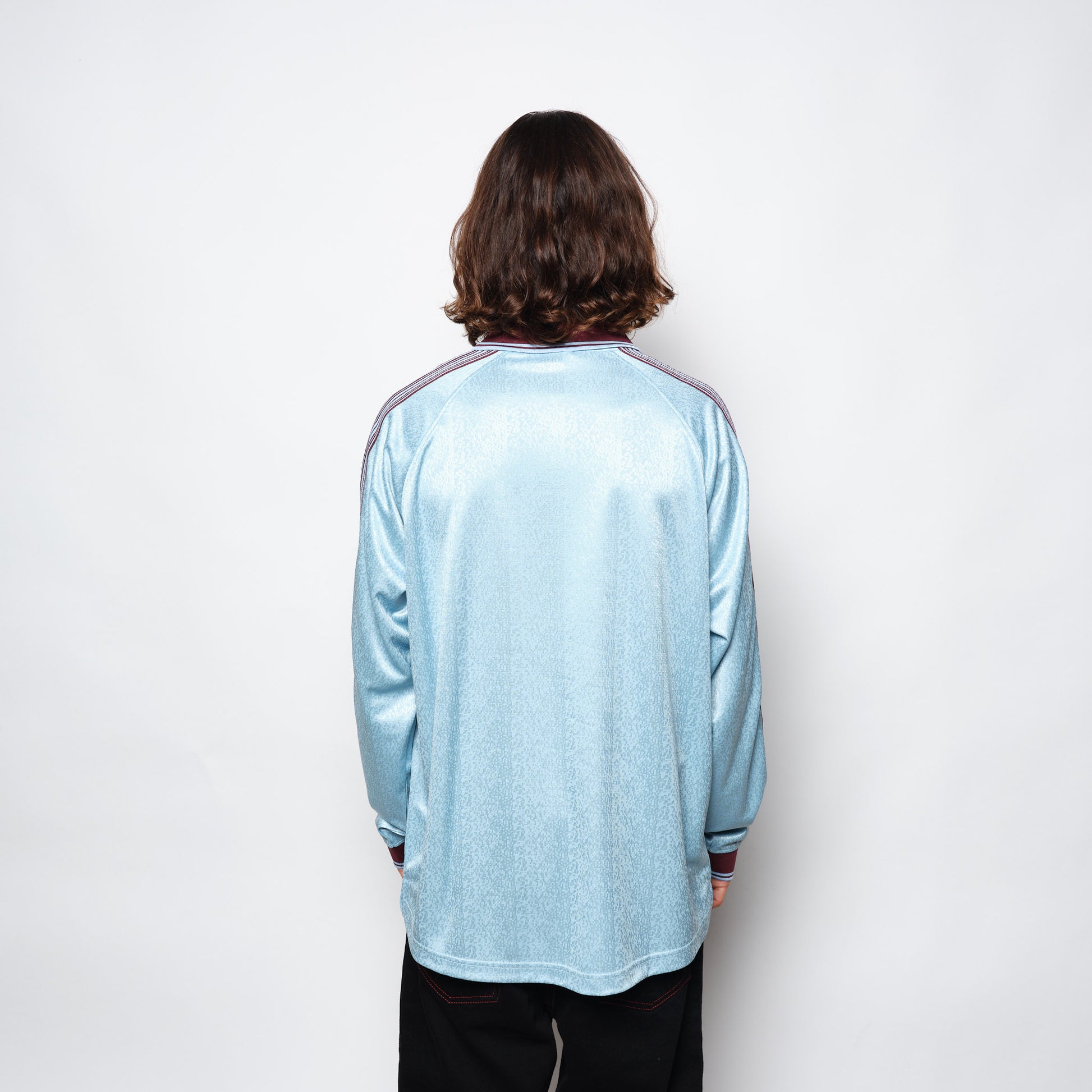 Polar Skate Co Davie LS Shirt (Sky Blue/Wine)