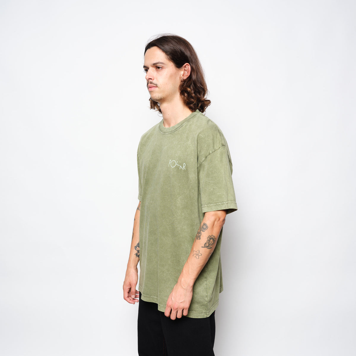 Polar Skate Co Fade Tee Army Green