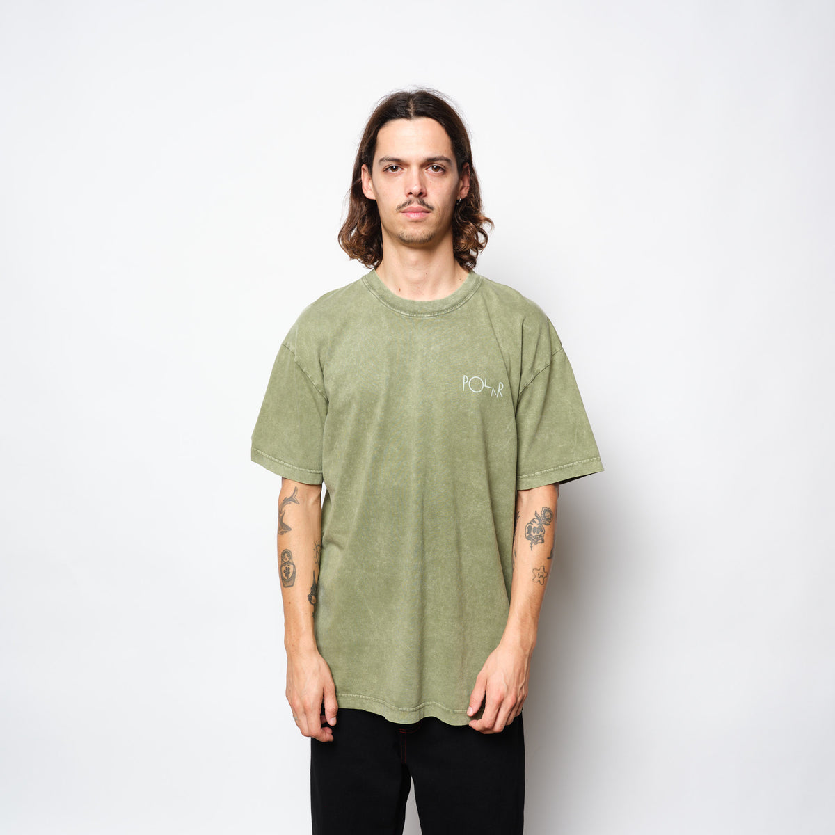 Polar Skate Co Fade Tee Army Green