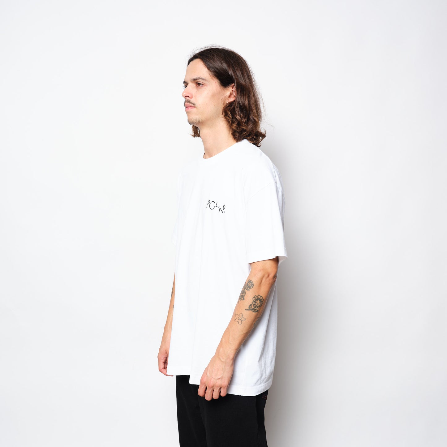 Polar Skate Co Fill Logo Tee Klez Crossing White