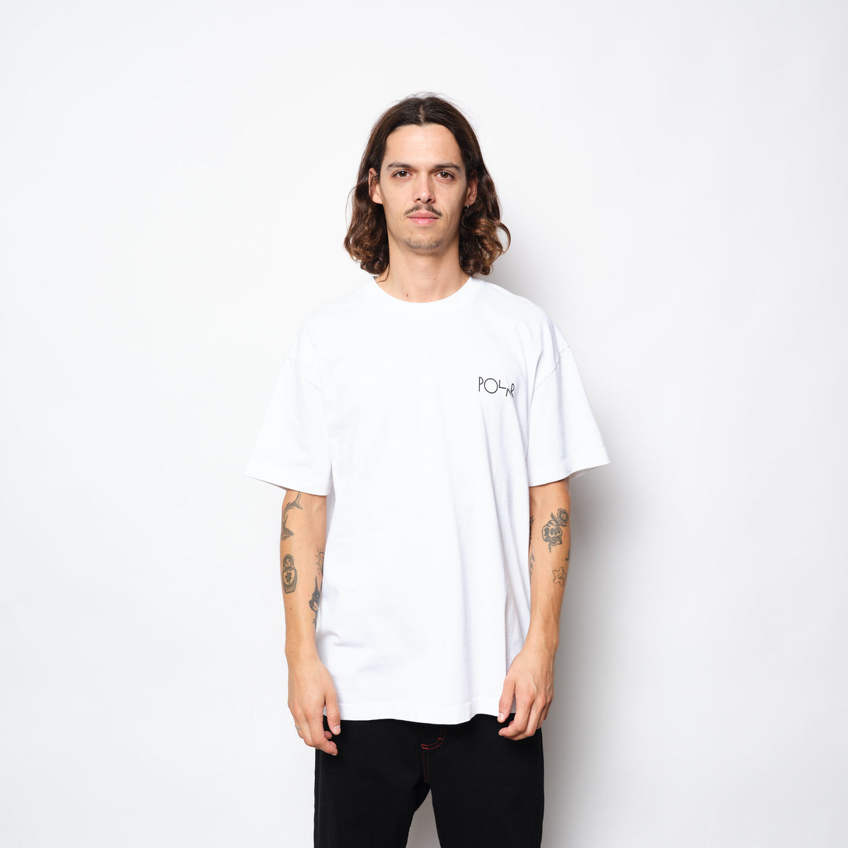 Polar Skate Co Fill Logo Tee Klez Crossing White