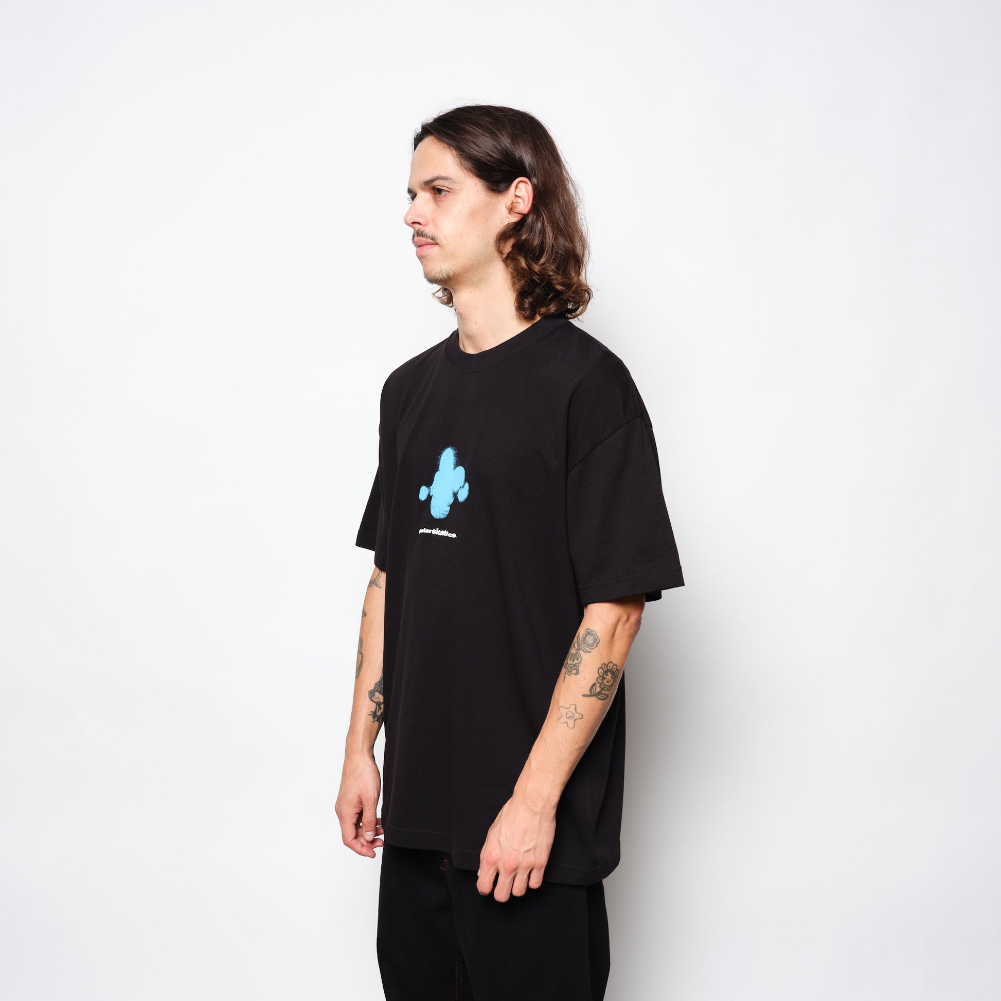 Polar Skate Co Tee Fighting Myself Black