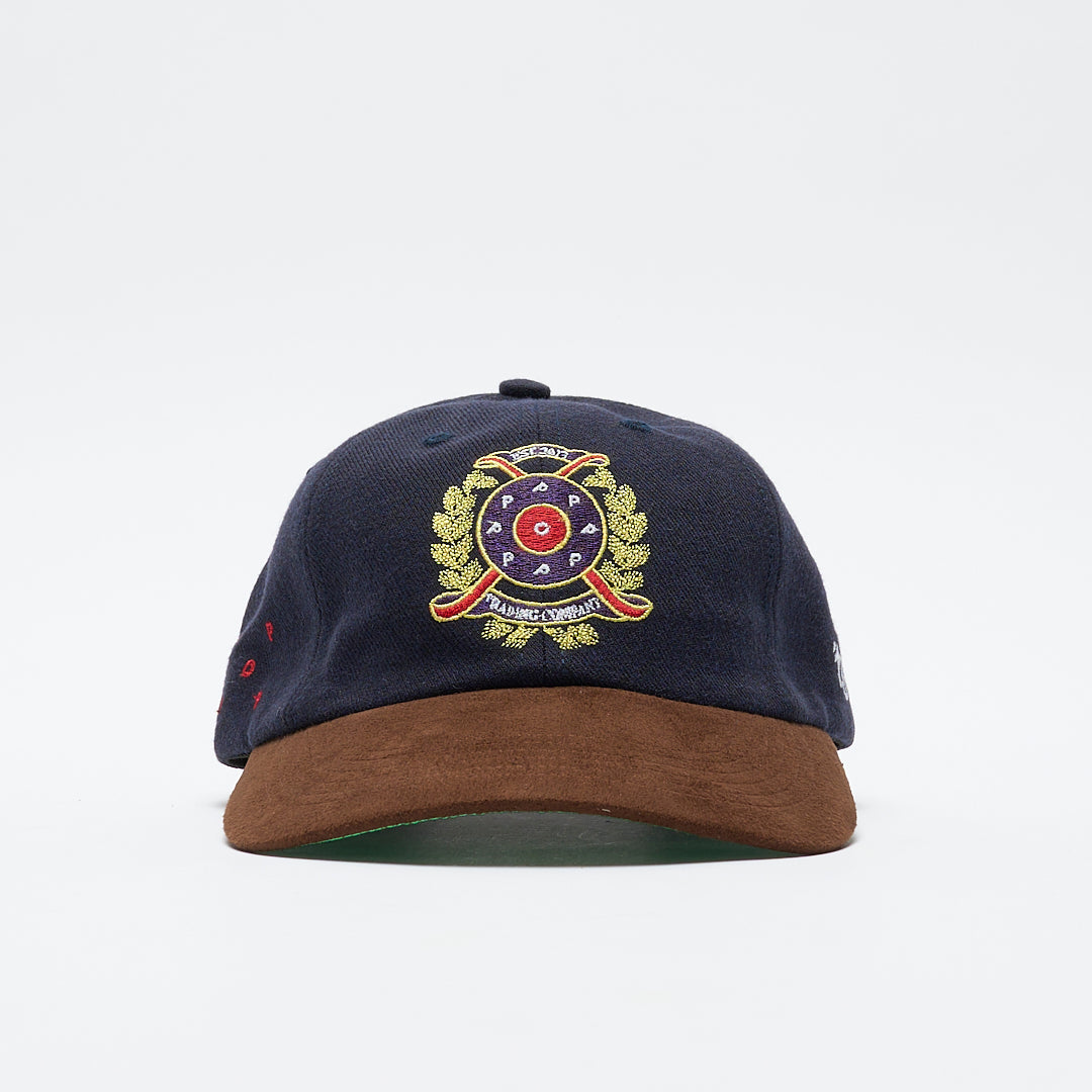 Pop Trading Company - Crest Sixpanel Hat (Navy/Brown)