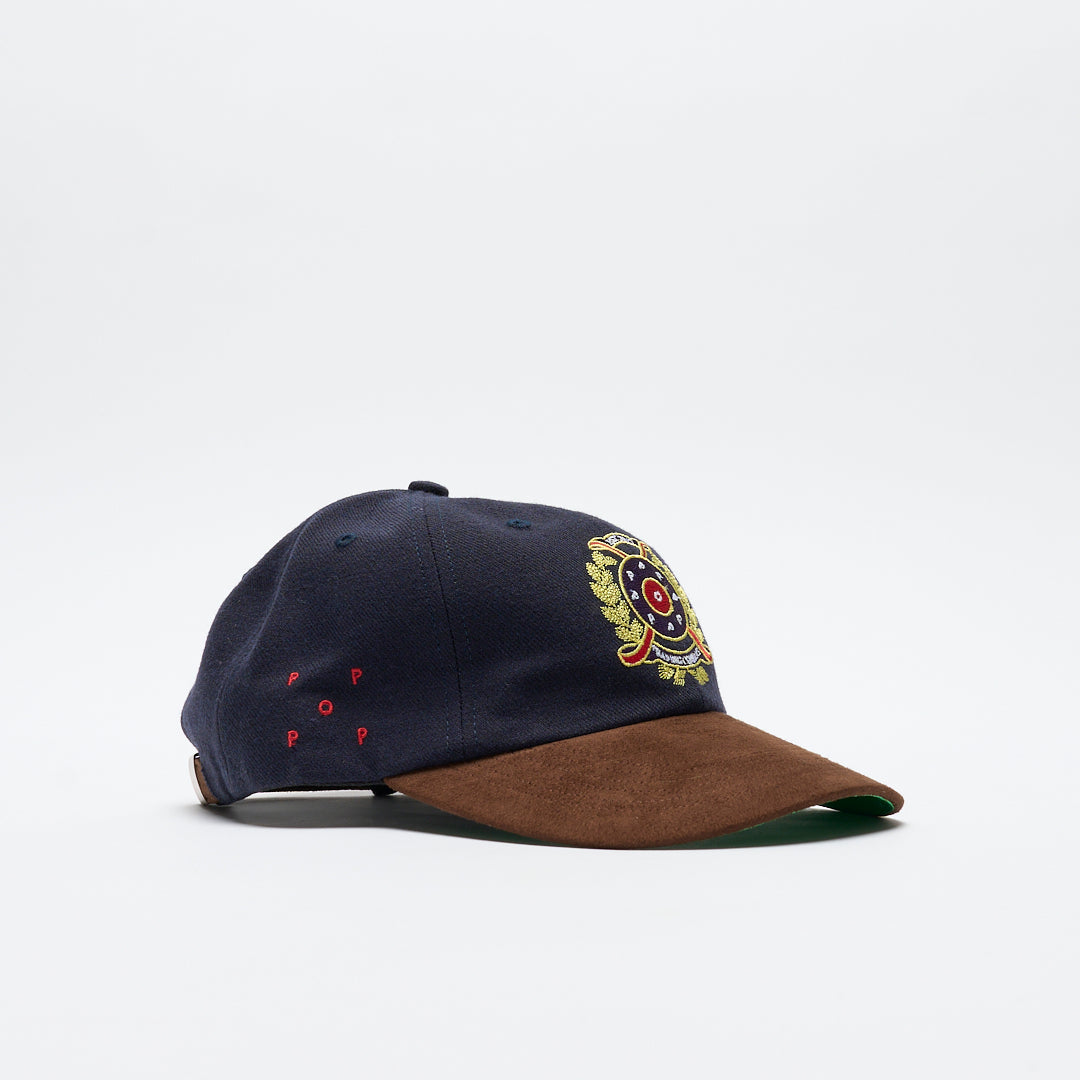 Pop Trading Company - Crest Sixpanel Hat (Navy/Brown)
