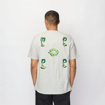 Pop Trading Company - Floor Island T-shirt (Light Grey heather)