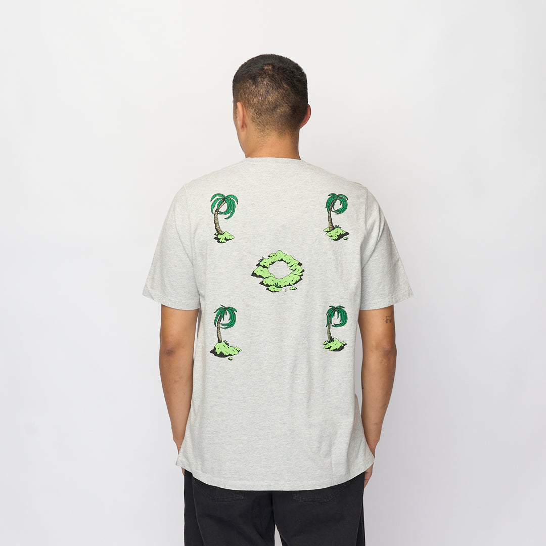Pop Trading Company - Floor Island T-shirt (Light Grey heather)