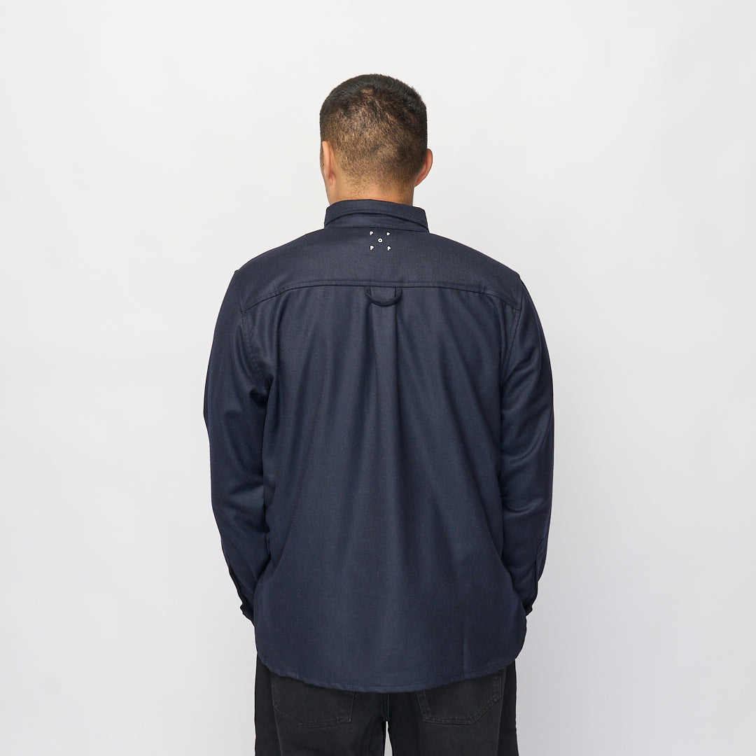 Pop Trading Company - Half Placket Shirt (Navy)