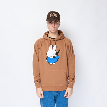 Pop Trading Company - Miffy Applique Hooded Sweat (Brown)