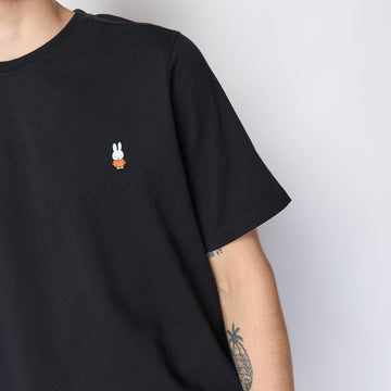 Pop Trading Company - Miffy Embroidered T-shirt (Black)