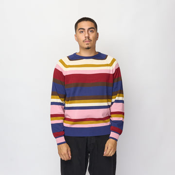 Pop Trading Company - Striped Knitted Crewneck (Multi)