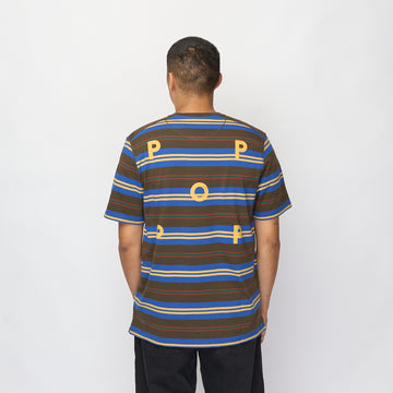 Pop Trading Company - Striped Logo T-shirt (Delicioso/Multi)