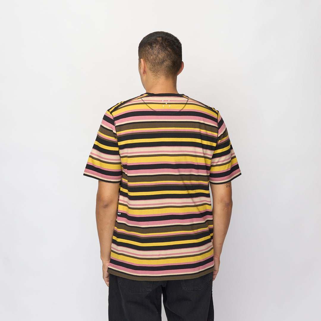 Pop Trading Company - Striped Pocket T-shirt (Black/Multi)