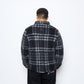 Pop Trading Co - Checked Wool Shirt Jacket (Black/Charcoal)