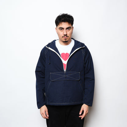 Pop Trading Co - DRS Hooded Halfzip Jacket (Navy)