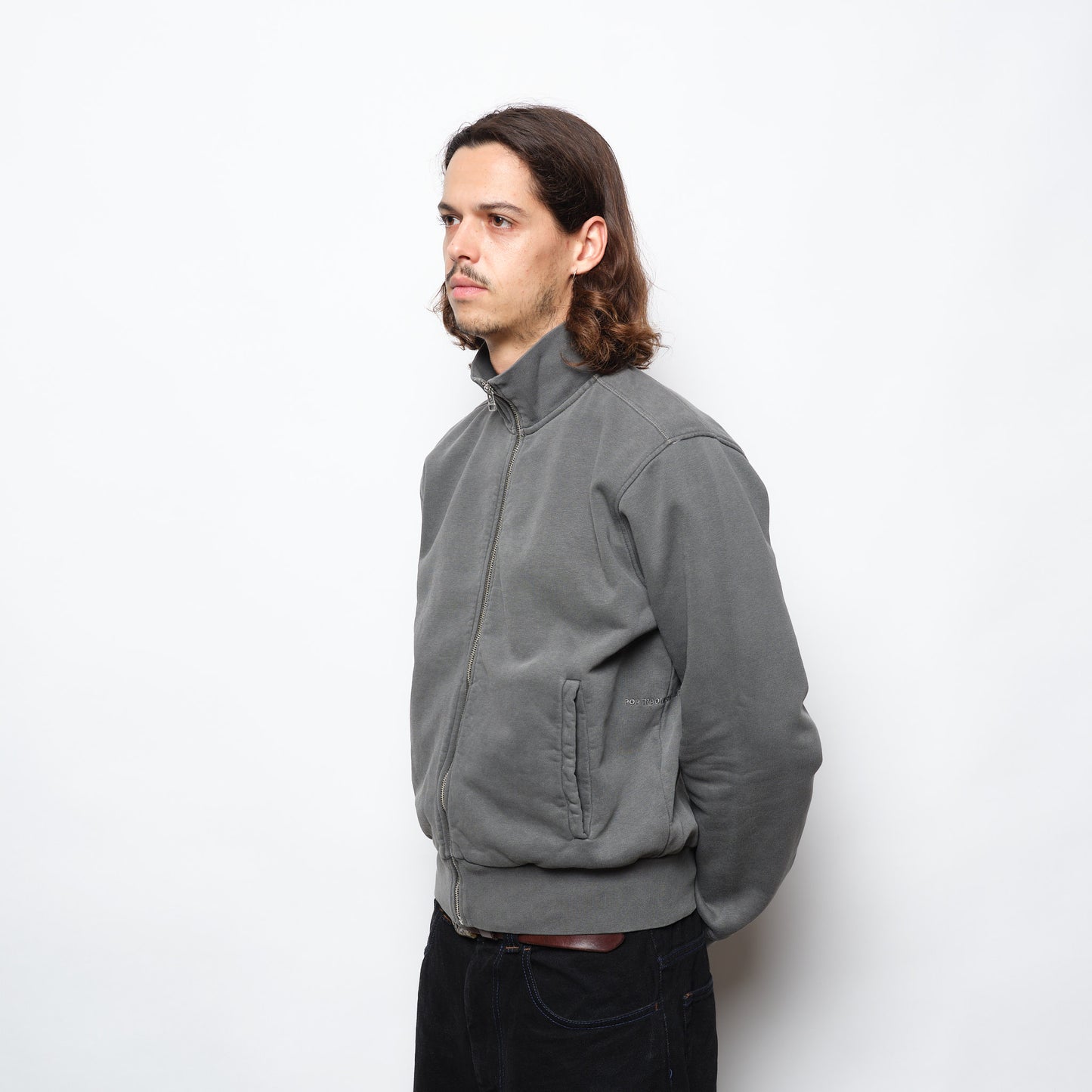 Pop Trading Co - Full Zip Sweat (Washed Black)