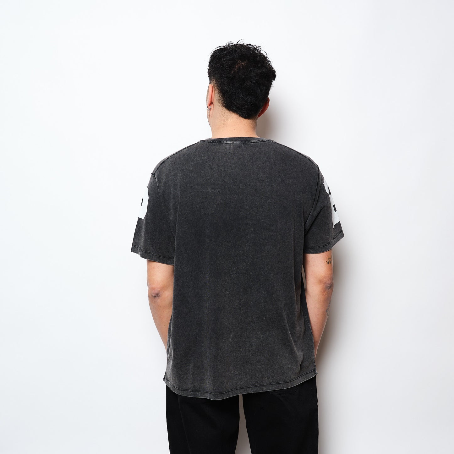 Pop Trading Co - Washed Football T-shirt (Black)