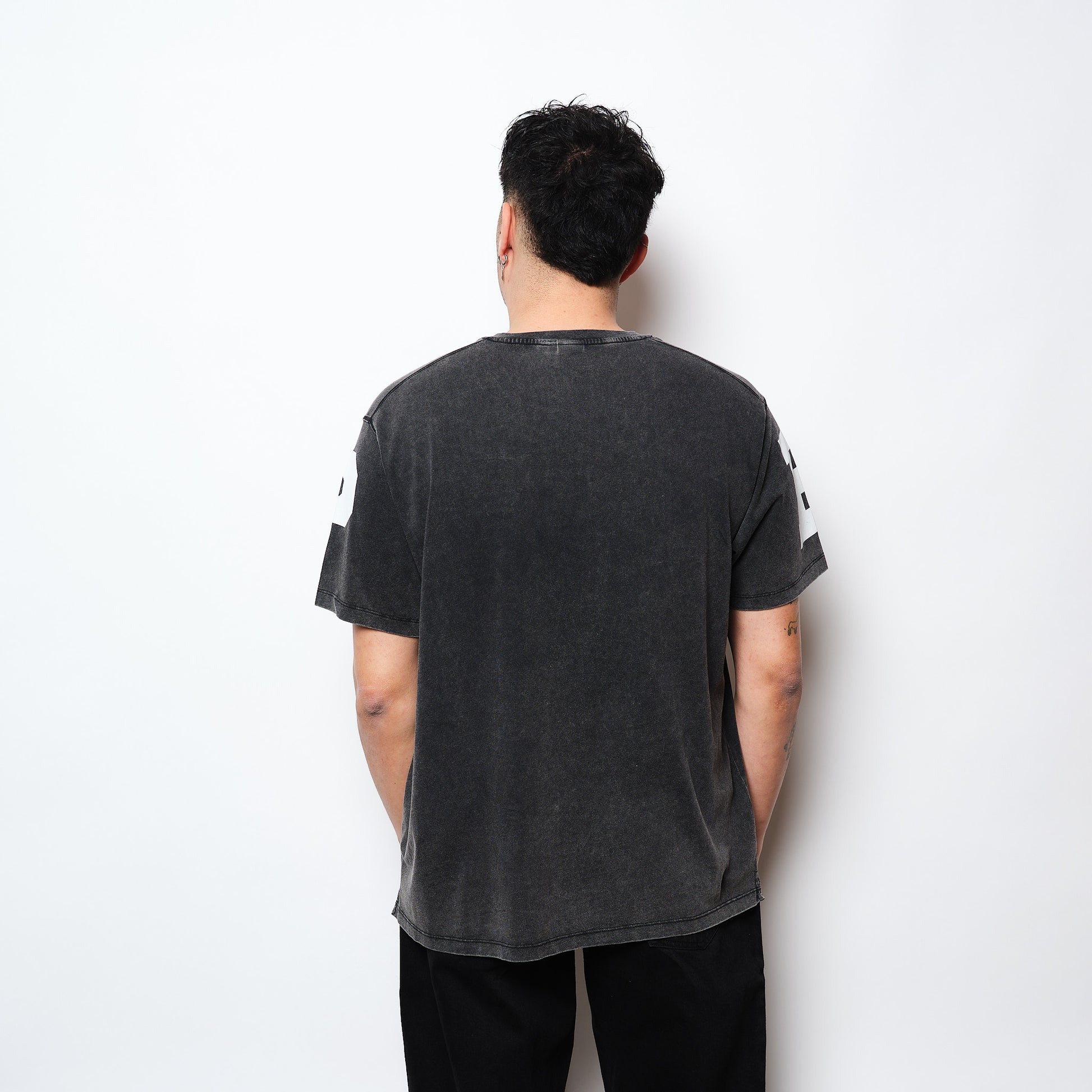 Pop Trading Co - Washed Football T-shirt (Black)