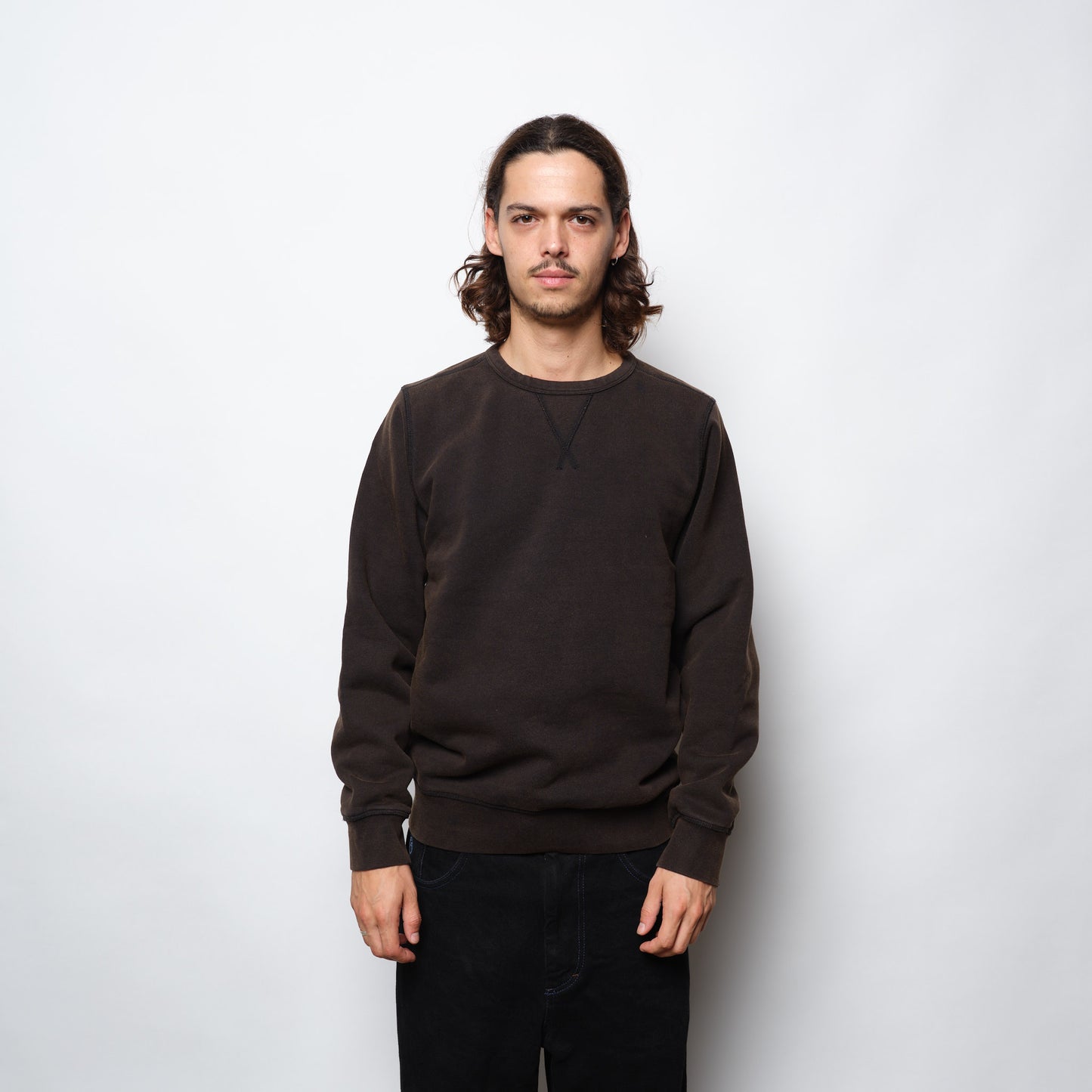 Pop Trading Co -  fish eye crewneck sweat (Washed Black)