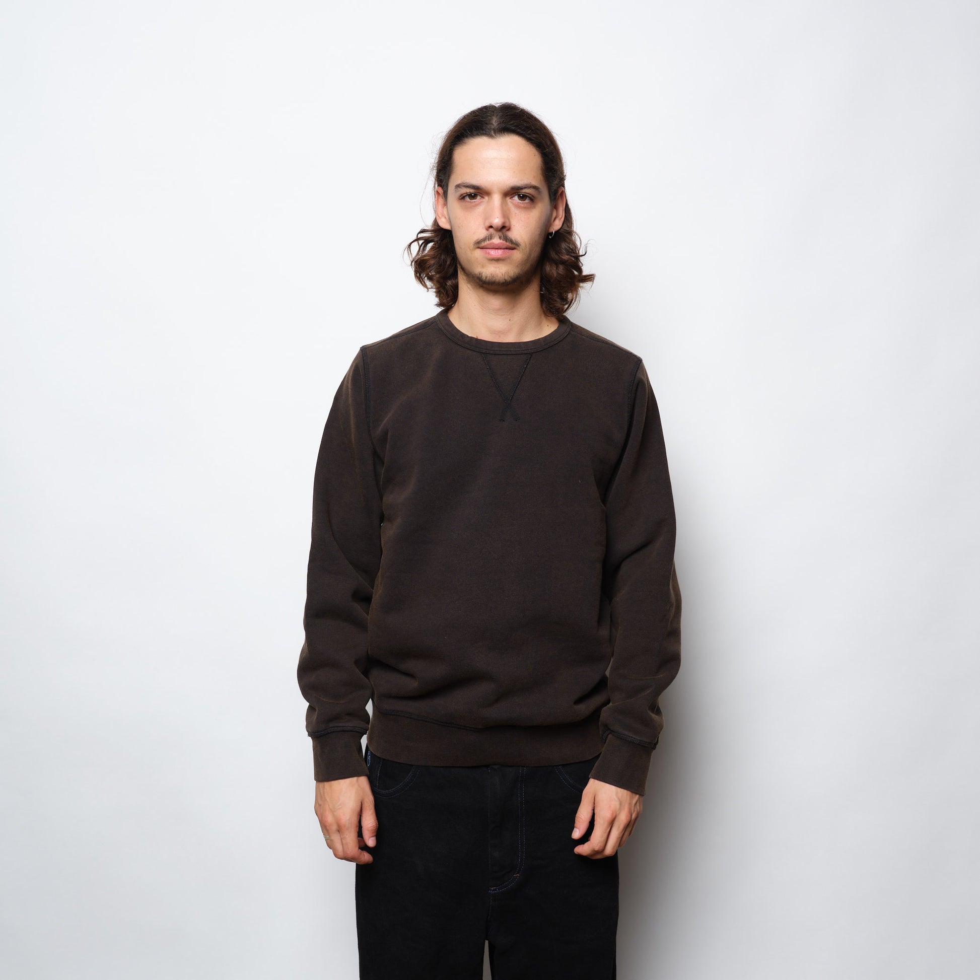 Pop Trading Co -  fish eye crewneck sweat (Washed Black)