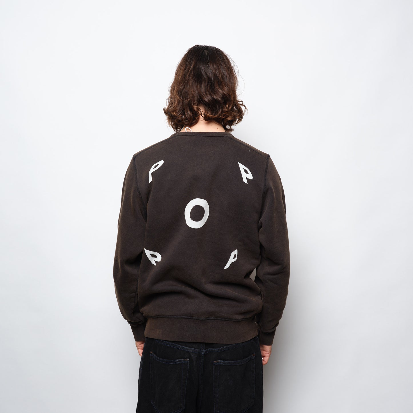 Pop Trading Co -  fish eye crewneck sweat (Washed Black)