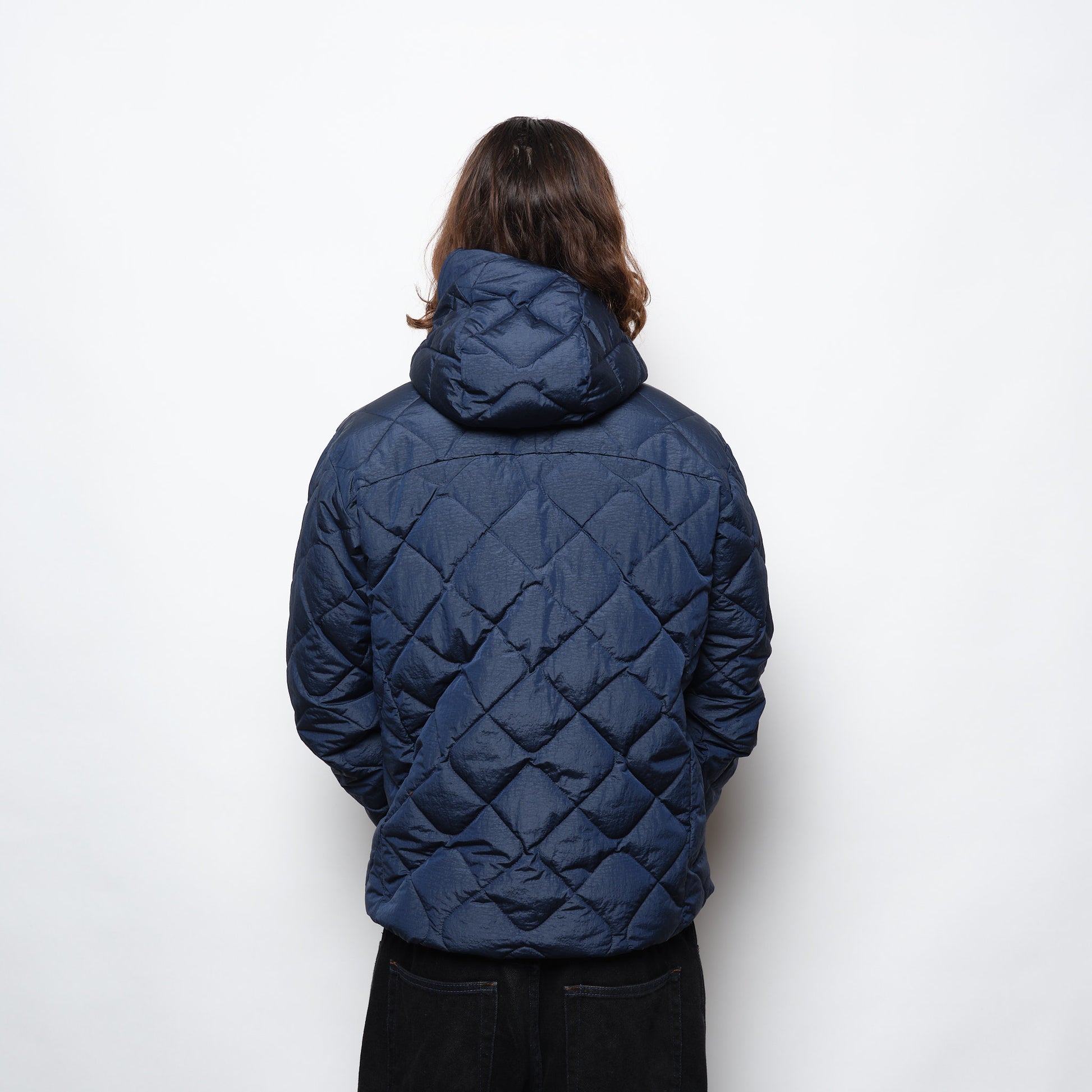 Pop Trading Co  Quilted Jacket Navy