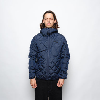Pop Trading Co  Quilted Jacket Navy