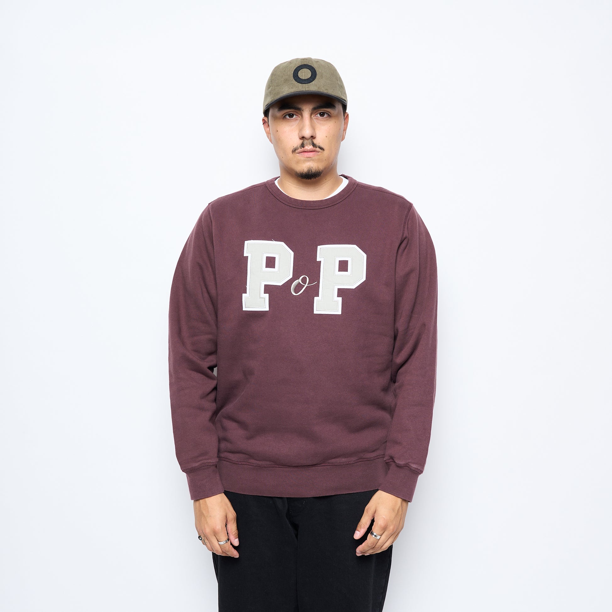 Pop Trading Company - College P Crewneck Sweat (Fudge)