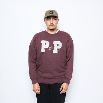 Pop Trading Company - College P Crewneck Sweat (Fudge)