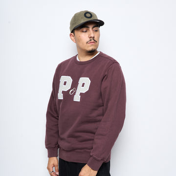 Pop Trading Company - College P Crewneck Sweat (Fudge)