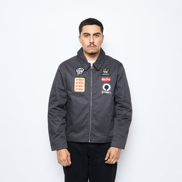 Pop Trading Company - Full Zip Worker Jacket (Anthracite)