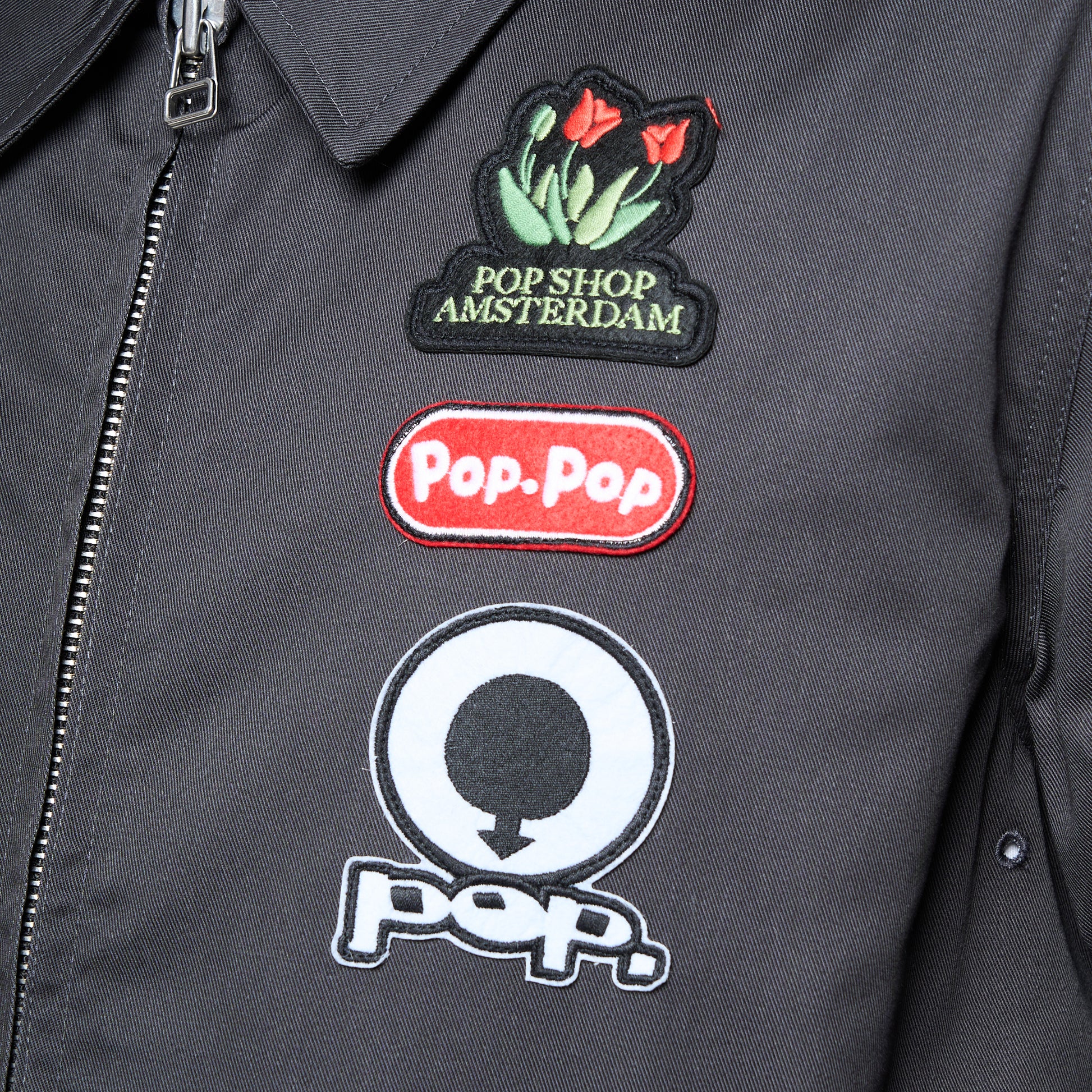 Pop Trading Company - Full Zip Worker Jacket (Anthracite)