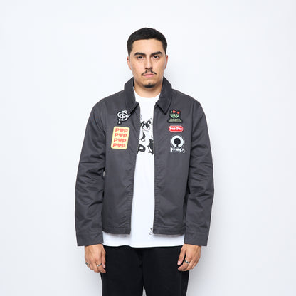 Pop Trading Company - Full Zip Worker Jacket (Anthracite)