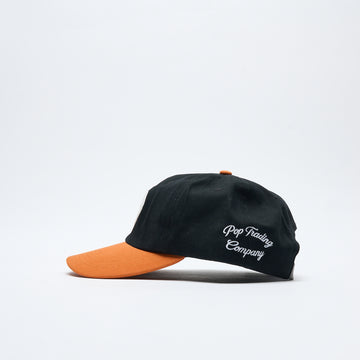 Pop Trading Company - O Sixpanel Hat (Black/Orange)