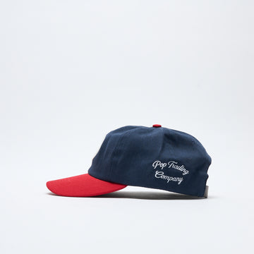 Pop Trading Company - O Sixpanel Hat (Navy/Goji Berry)