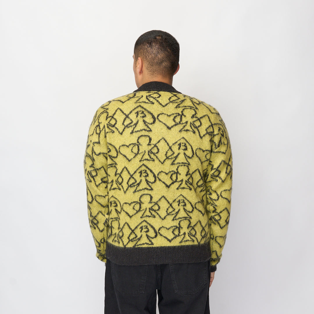 Rassvet - Men Card Suite Crewneck Jumper Knit (Yellow)