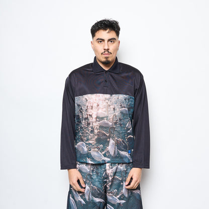 Rassvet - Swan Mesh LS Polo Woven (Black)