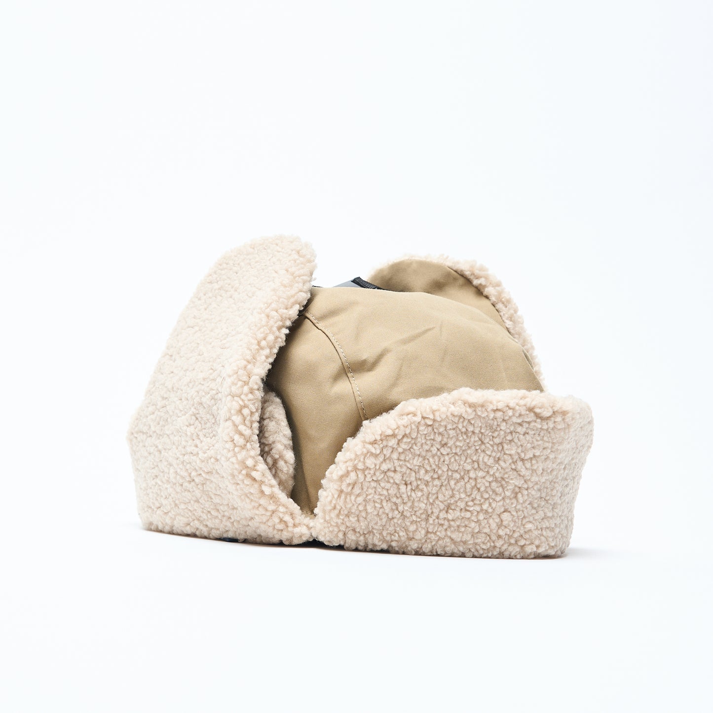 Rassvet - Waxed Cotton Trapper Hat Woven (Beige)