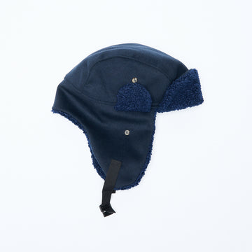 Rassvet - Wool Trapper Hat Woven (Navy)