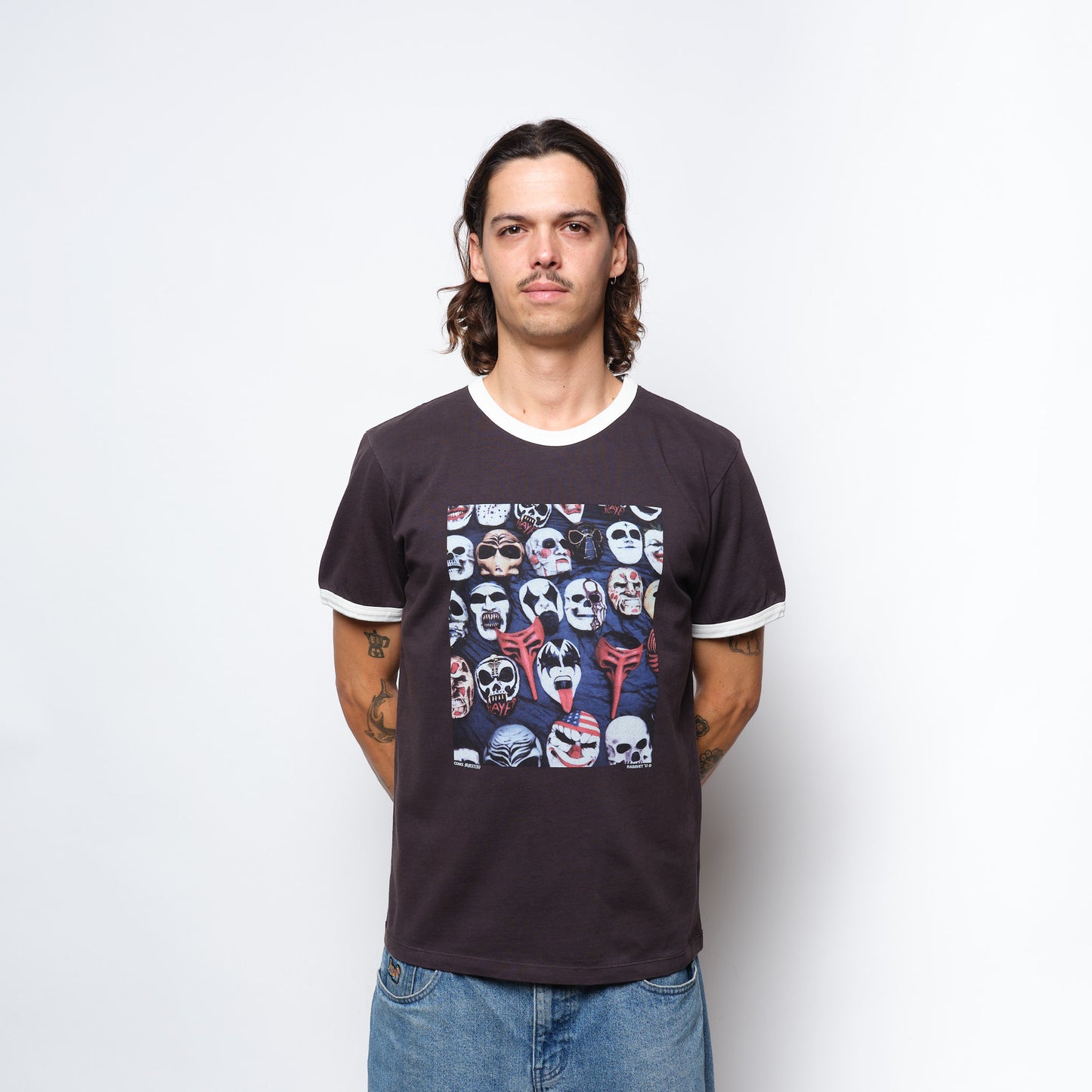 Rassvet Skateboards - CDMX Ringer Tee Shirt Knit (Brown)