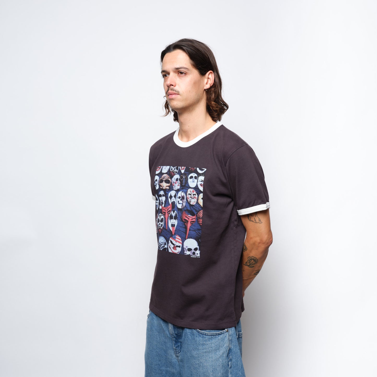 Rassvet Skateboards - CDMX Ringer Tee Shirt Knit (Brown)