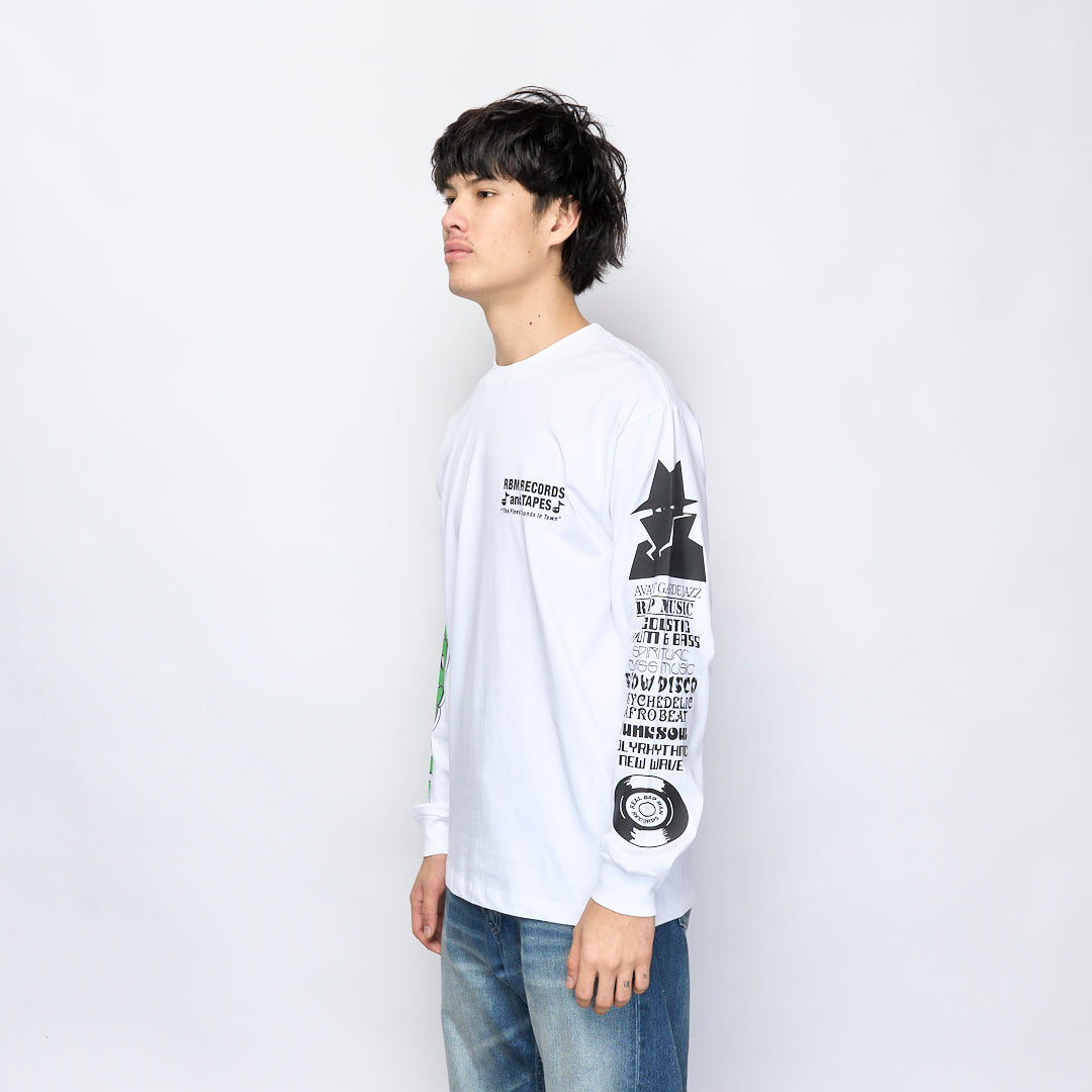Real Bad Man - Records and Tapes LS Tee (White)