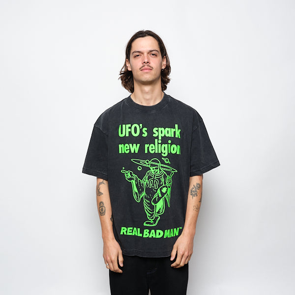 Real Bad Man - New Religions SS Tee (Washed Black)
