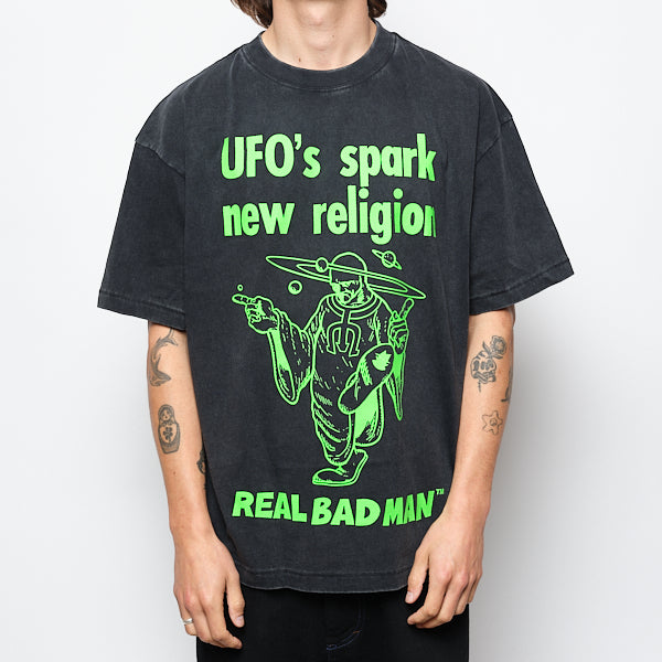 Real Bad Man - New Religions SS Tee (Washed Black)