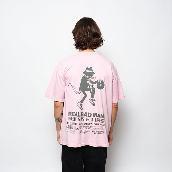 Real Bad Man - Records and Tapes SS Tee (Pink)