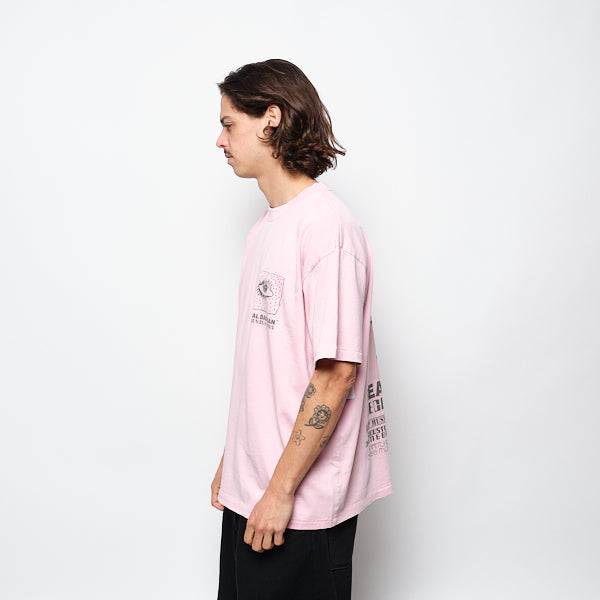 Real Bad Man - Records and Tapes SS Tee (Pink)